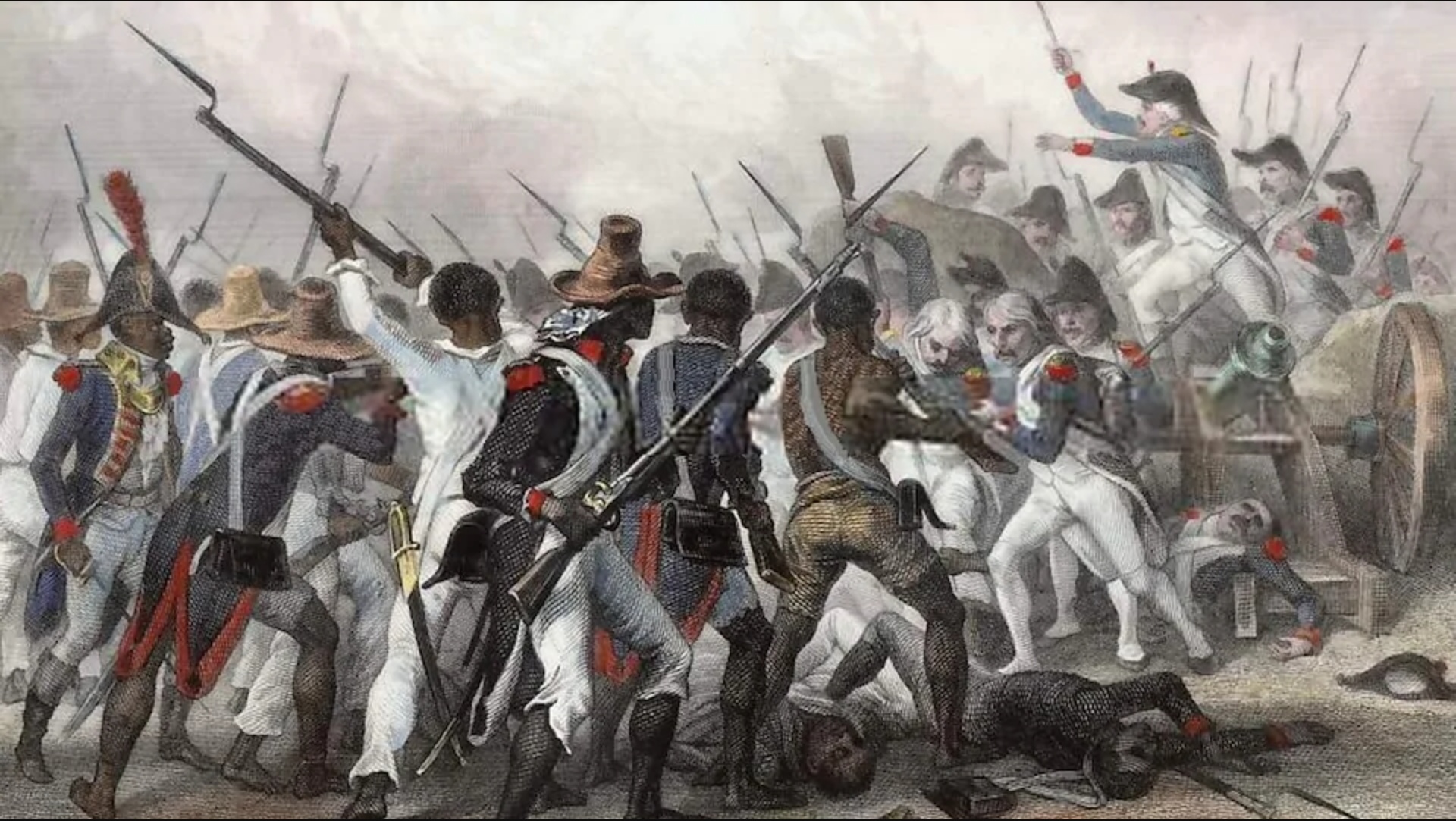 Representación de la independencia de Haití